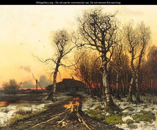 Winter Sunset - (after) Iulii Iul