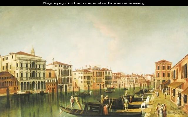 Venice, A View Of The Grand Canal;venice, A View Of The Rialto Bridge - Venetian School