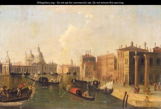 Venice, A View Santa Maria Della Salute And The Entrance Of The Grand Canal - Venetian School