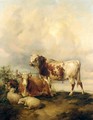 A Bull And Cow, Two Sheep And A Goat - Thomas Sidney Cooper
