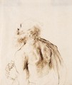 Half-Length Figure Of St. Jerome In Prayer, Seen From Behind, Looking Up - Giovanni Francesco Guercino (BARBIERI)