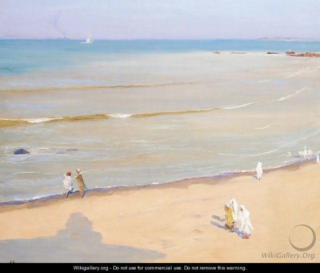 Morning After Storm, The Beach Tangier - Sir John Lavery