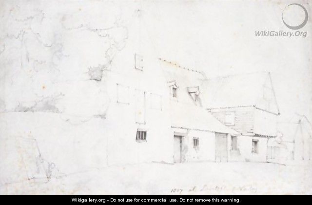 Views of a street in Llanllyfni Carnarvonshire - Cornelius Varley