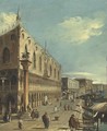View Of The Palazzo Ducale And The Riva Degli Schiavoni, Venice - Venetian School