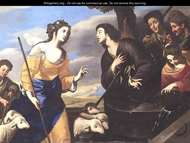 Moses And The Daughters Of Jethro - Giuseppe Marullo
