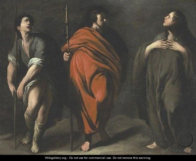 Three Standing Saints - (after) Bernardo Cavallino