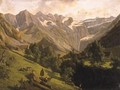 View Of The Canyon And Waterfall Of Gavarnie - Alexandre-Louis-Robert-Millin Duperreux