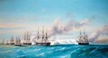 The French Naval Bombardment Of Mogador, Morocco, 15th August 1844 - Francois-Marguerite-Cheri Dubreuil