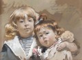 Portrait Of The Artist's Children, Konstantin And Olga - Konstantin Egorovich Egorovich Makovsky