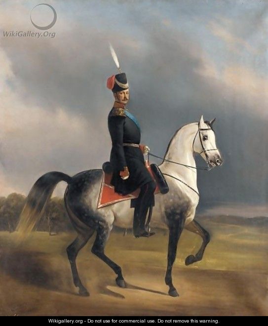 Equestrian Portrait Of Alexander II - Nikolai Egorovich Sverchkov