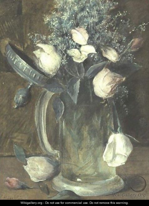 Roses In A Tankard - Julian Alden Weir