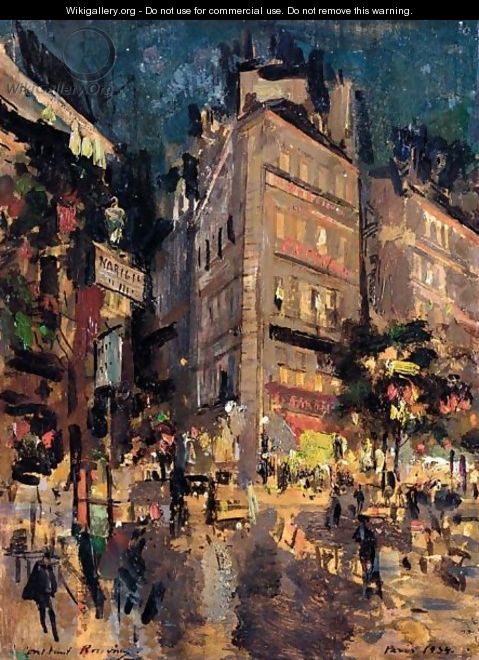Parisian Street By Night - Konstantin Alexeievitch Korovin