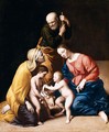 The Holy Family With The Infant Saint John The Baptist And Saint Elizabeth 2 - Giovanni Battista Salvi, Il Sassoferrato
