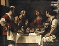 The Supper At Emmaus - Bolognese School