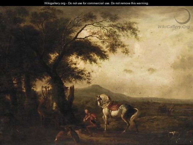 A Landscape With Saint Hubert - (after) Philips Wouwerman