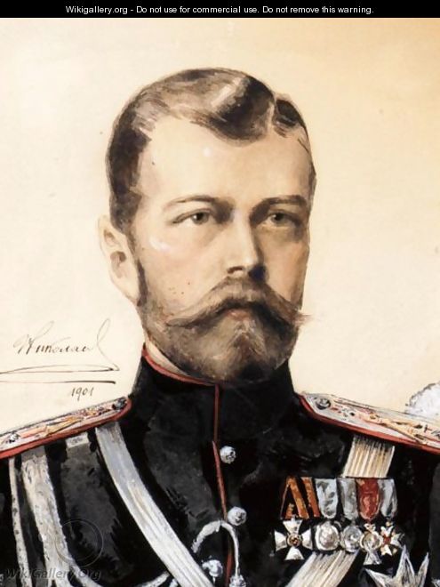 Portrait Of Tzar Nicholas II - Russian School