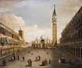 Venice, A View Of Piazza San Marco - Venetian School