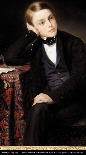 Portrait Of A Young Gentleman - (after) Franz Xaver Winterhalter