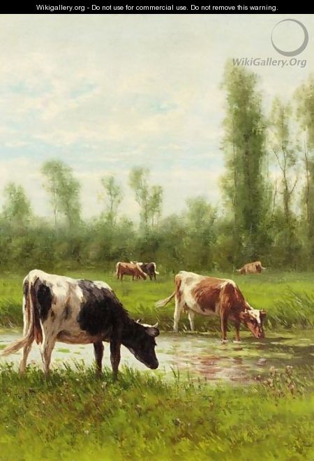 Cattle Watering - William Frederick Hulk