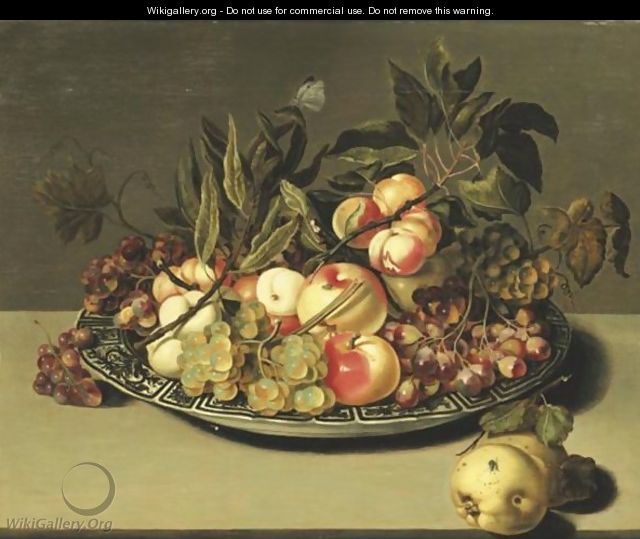 Fruits In A Bowl Of Porcelain - Bartholomeus Assteyn
