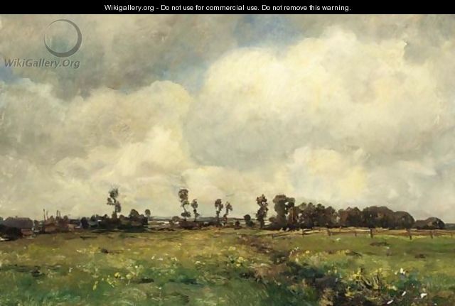 A Landscape In The Late Summertime - Jan Hillebrand Wijsmuller