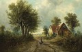 A Peasant Woman In A Landscape - Henry Schouten