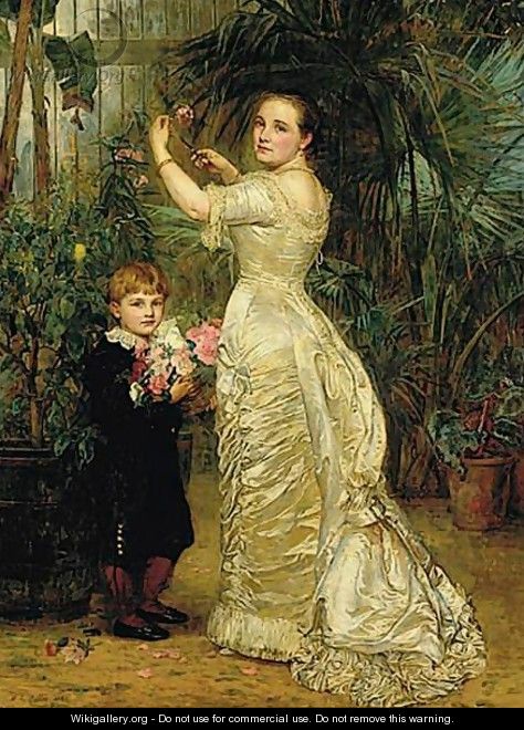 Portrait Of Elizabeth Cavendish And Her Son Tyrell - Mary Lemon Waller