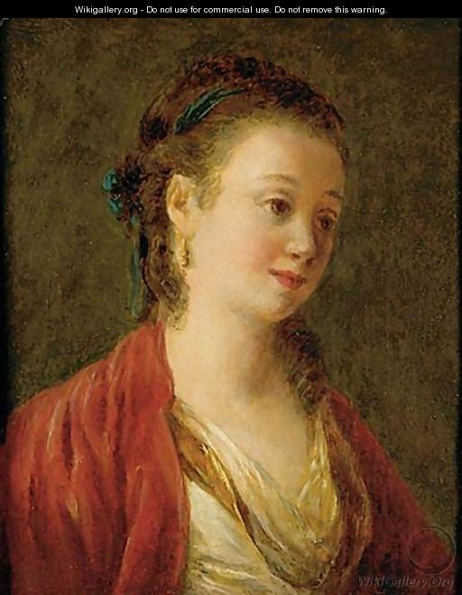 Portrait Of An Elegant Lady In Near Eastern Dress - (after) Jean Baptiste Leprince