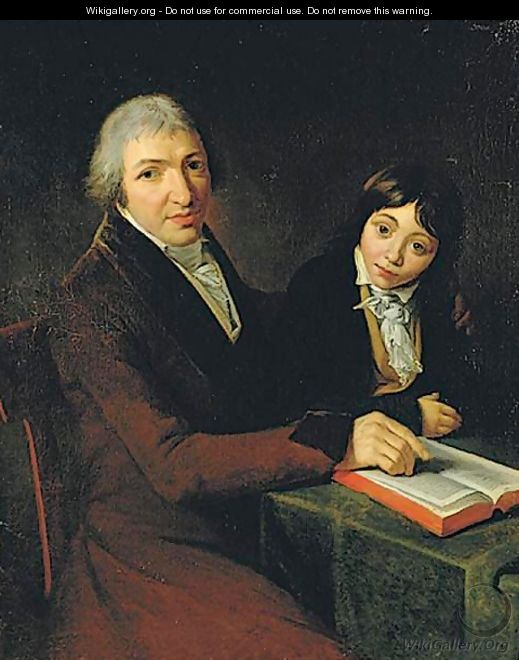 Portrait Of M. Maubach And His Son - (after) David, Jacques Louis