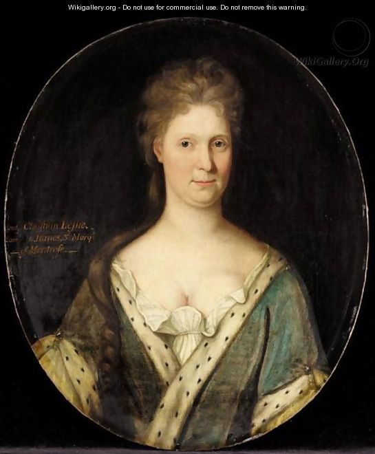 Portrait Of Christian Leslie, Wife Of James, 3rd Marquis Of Montrose - (after) Sir John Baptist De Medina