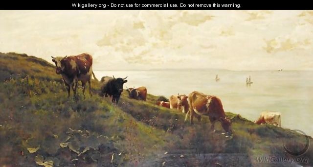 Cattle Grazing By The Sea - William Sidney Cooper