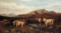 Highland Cattle Watering - (after) Henry William Banks Davis