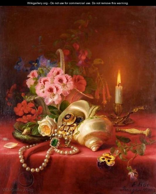 Still Life With Conch Shell And Jewels - Franz Boe