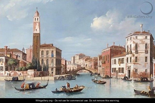 View Of The Entrance To The Cannareggio Canal With The Church Of San Geremia And The Palazzo Labia , Venice - William James