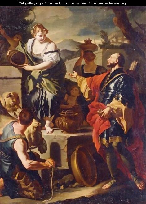 Rebecca And Eliezer At The Well - (after) Francesco Solimena
