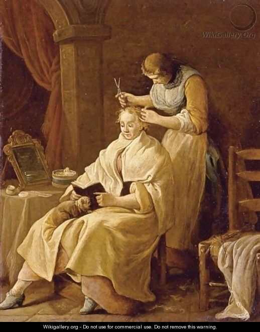 A Lady At Her Toilet - (after) Giuseppe Gambarini