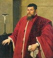 Portrait Of A Venetian Senator, Standing Beside A Table - (after) Domenico Tintoretto (Robusti)