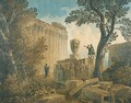 Capriccio With Three Figures - (after) Charles-Louis Clerisseau