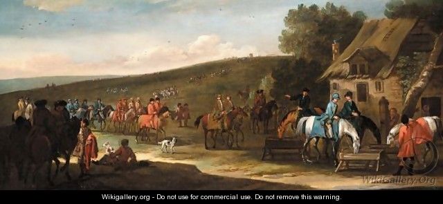 Racehorses And Their Jockeys Returning To The Stables - (after) John Wootton