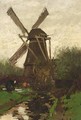 A Peasant Woman Near A Windmill - Cornelis Kuypers