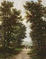 A Landscape With A Peasant Woman On A Country Road - Jan Hermanus Melcher Tilmes