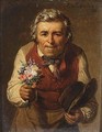 A Man Offering Flowers - Francois Verheyden
