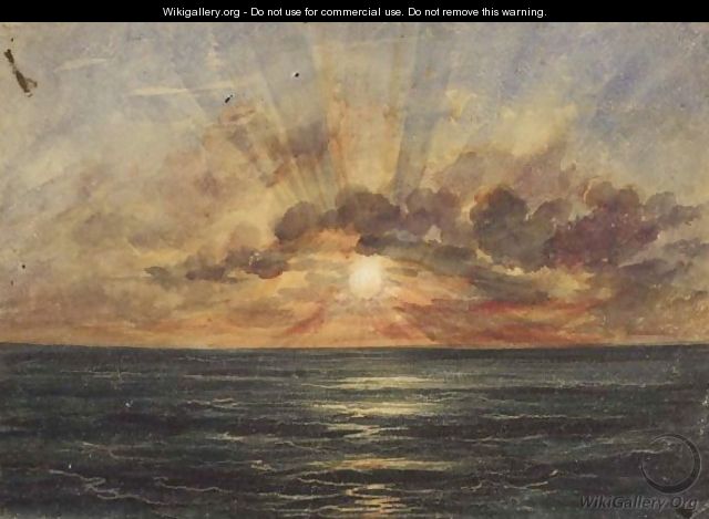 Sunset Over The Indian Ocean - Andrew Nicholl