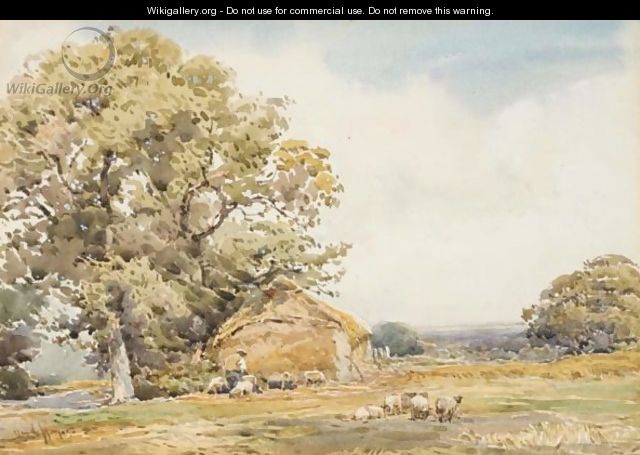 The Shepherd And His Flock - Claude Hayes