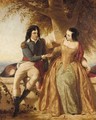 A Lady And Gentleman Seated Under A Tree, Said To Be The Count And Countess Rapp - Charles Lucy
