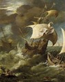 Shipping In A Storm - (after) Paul Bril