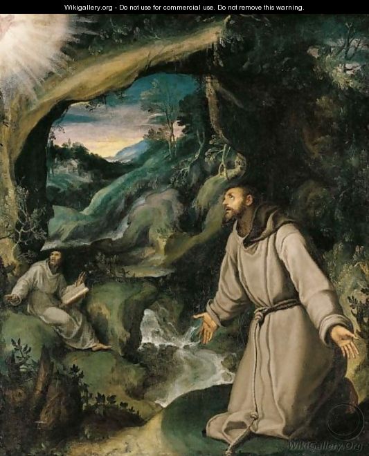Saint Francis Receiving The Stigmata - (after) Girolamo Muziano