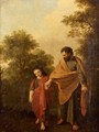 The Young Christ And Saint Joseph Walking In A Landscape - (after) Jan Van Haensbergen