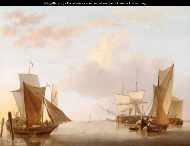 Dutch Shipping In Calm Coastal Waters - (after) Jan Van Os