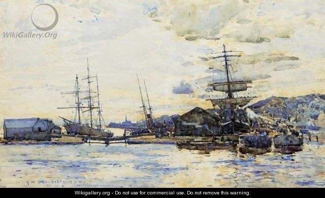 Sailing Vessels In Harbour - Robert McGowan Coventry